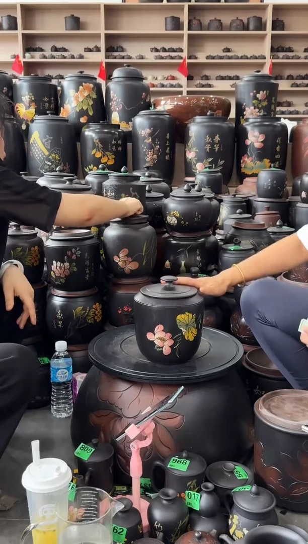 罐瑕疵茶叶罐 方尖彩填 016