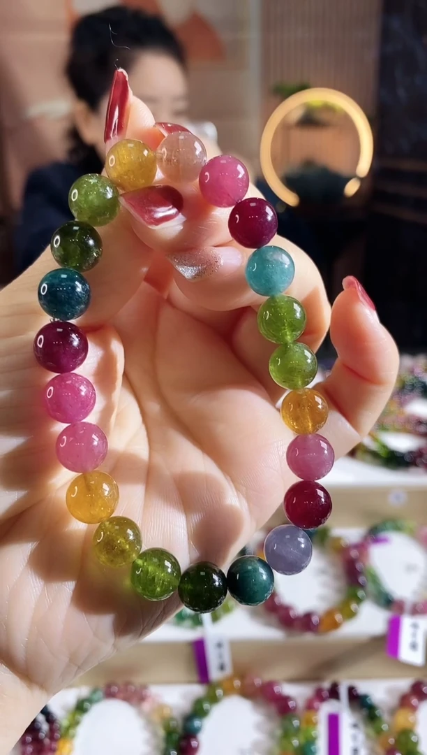 未镶嵌手链碧玺G2626090单圈颜色微差发1