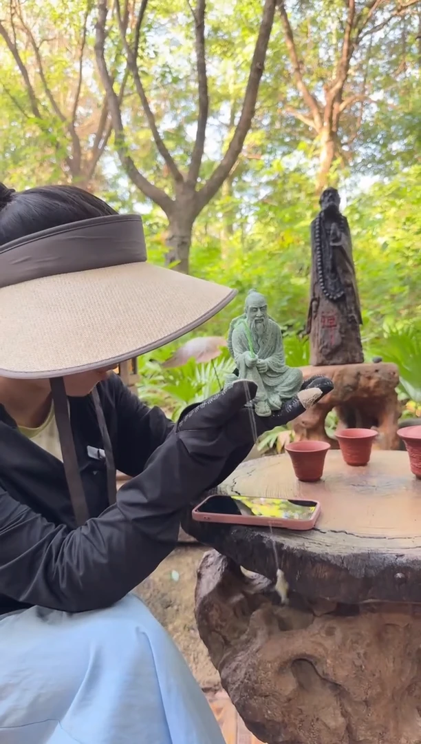 人造石造景摆件钓鱼翁