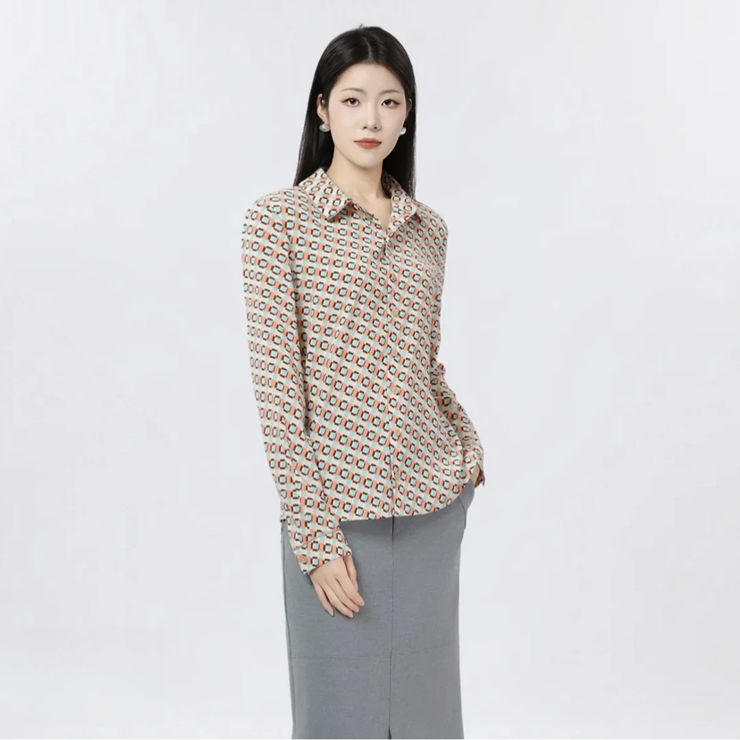 GIRDEAR/哥弟女装新款长袖时尚通勤休闲衬衫130073