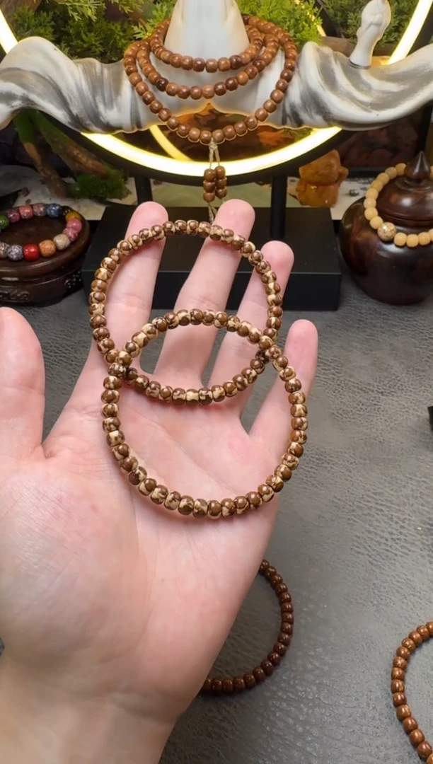 手串紫金鼠紫金鼠实心5*6花皮熊猫