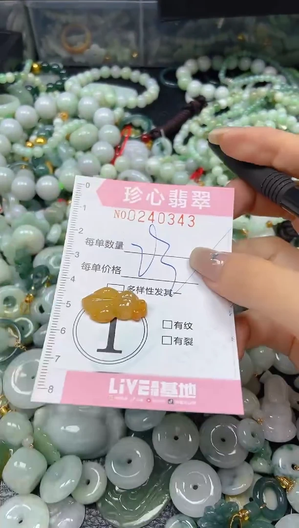 翡翠未镶嵌颈饰闪购0240343