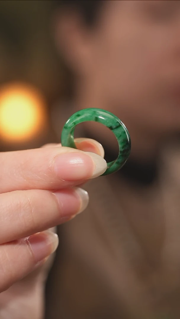 未镶嵌戒指翡翠圈口17-18 翡翠戒指多样性发货