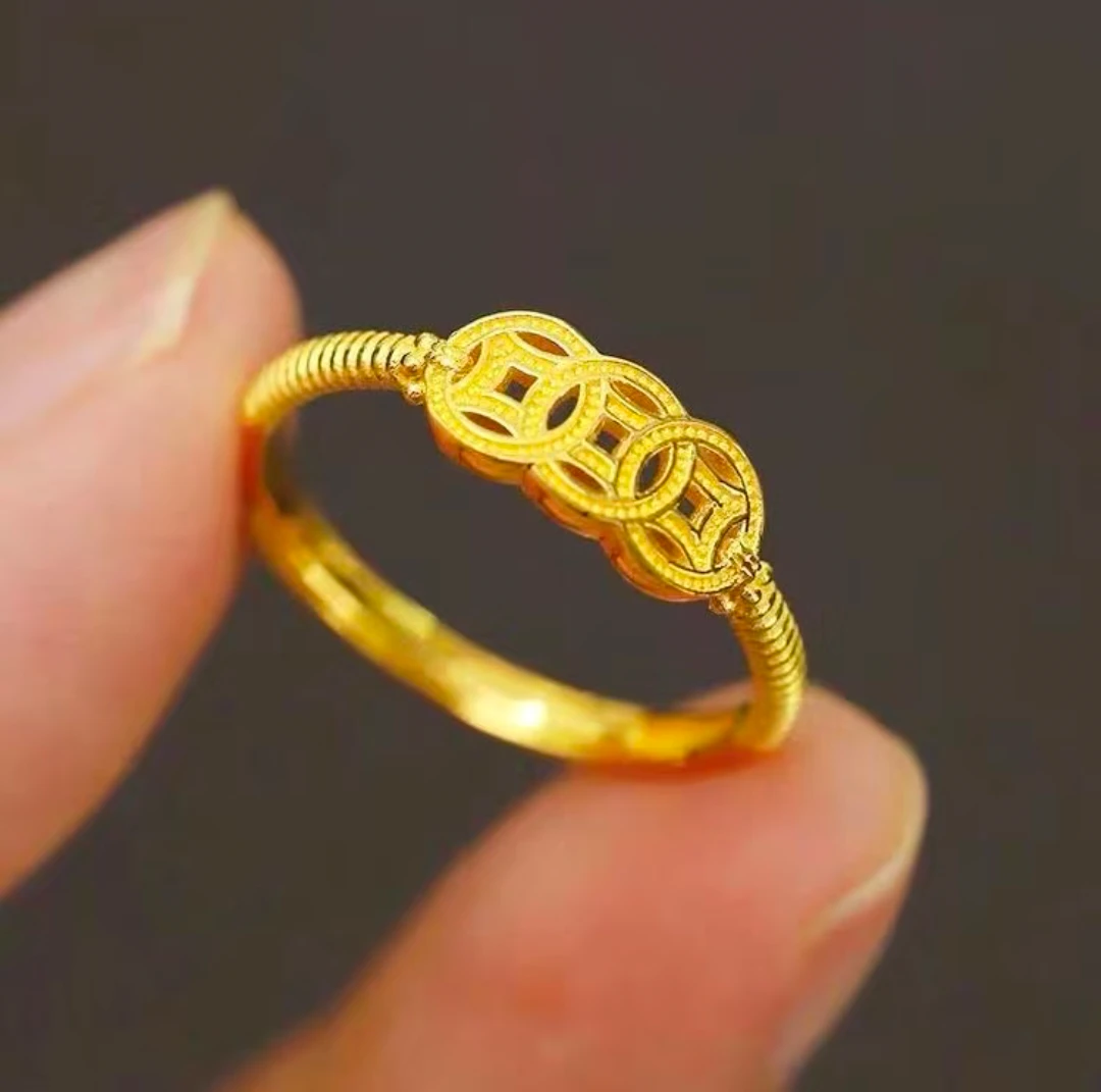 合金戒指 （铜钱戒）爆款推荐铜钱有钱在手经典时尚潮流百搭