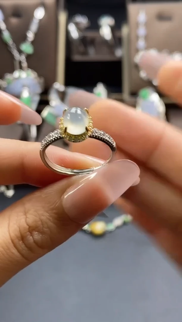 颈饰银S925镶嵌翡翠17145