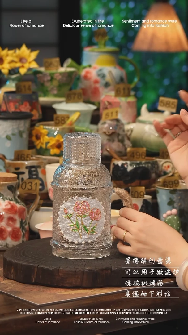 陶瓷景德镇高温釉下彩手工手绘款式