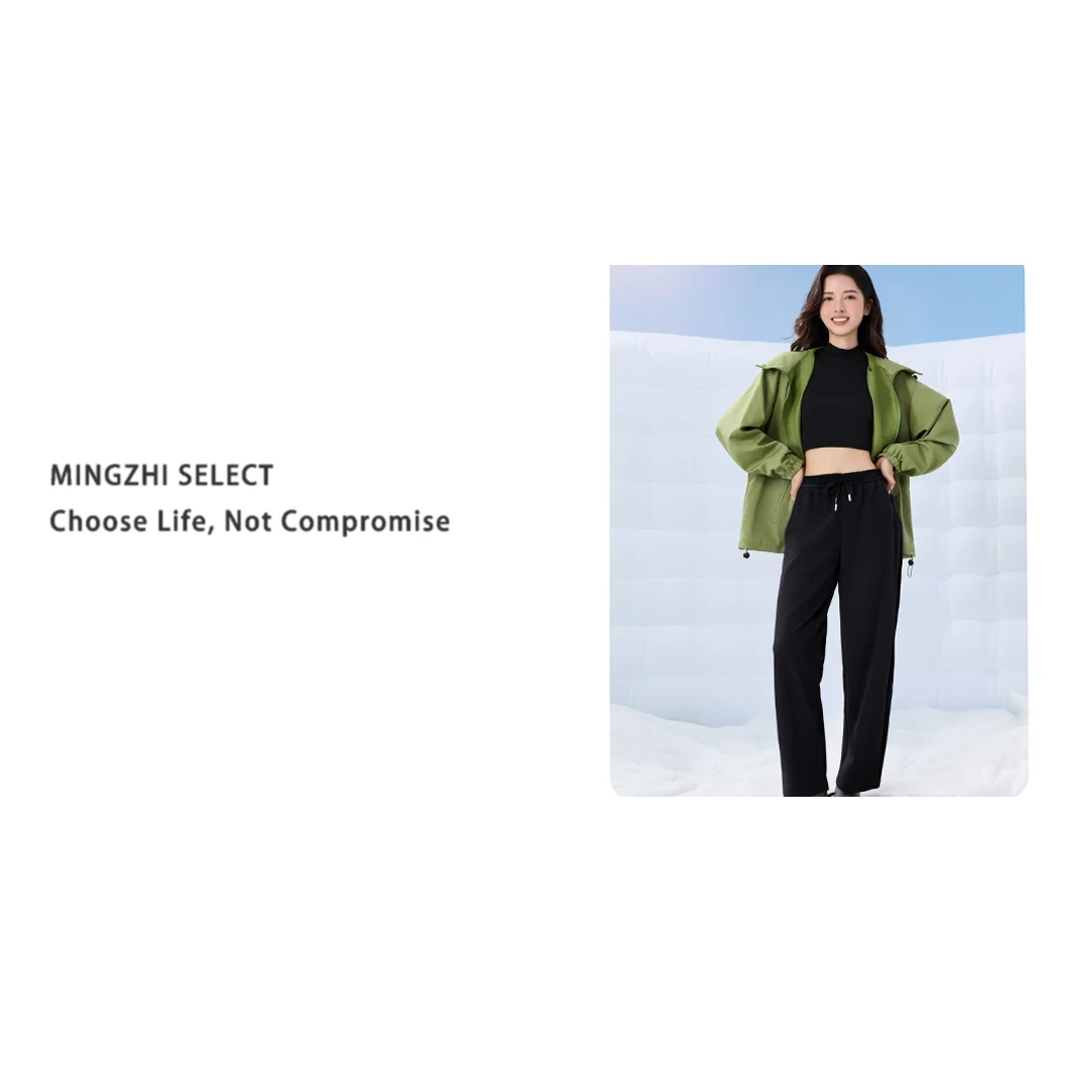 4666   女款保暖极简风休闲裤长裤羊毛羽绒裤