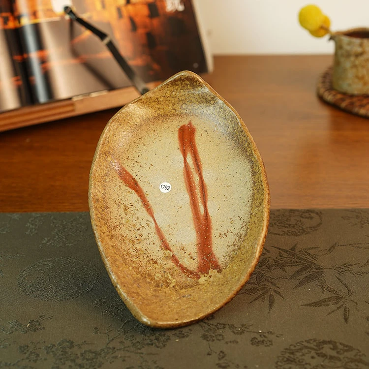 伊禾集物  日本备前烧安田龙彦 盘 餐盘 果盘 茶道零配 1792#