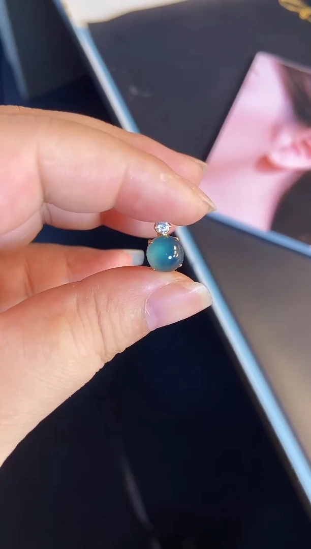 吊坠(不含链)银S925镶嵌翡翠1