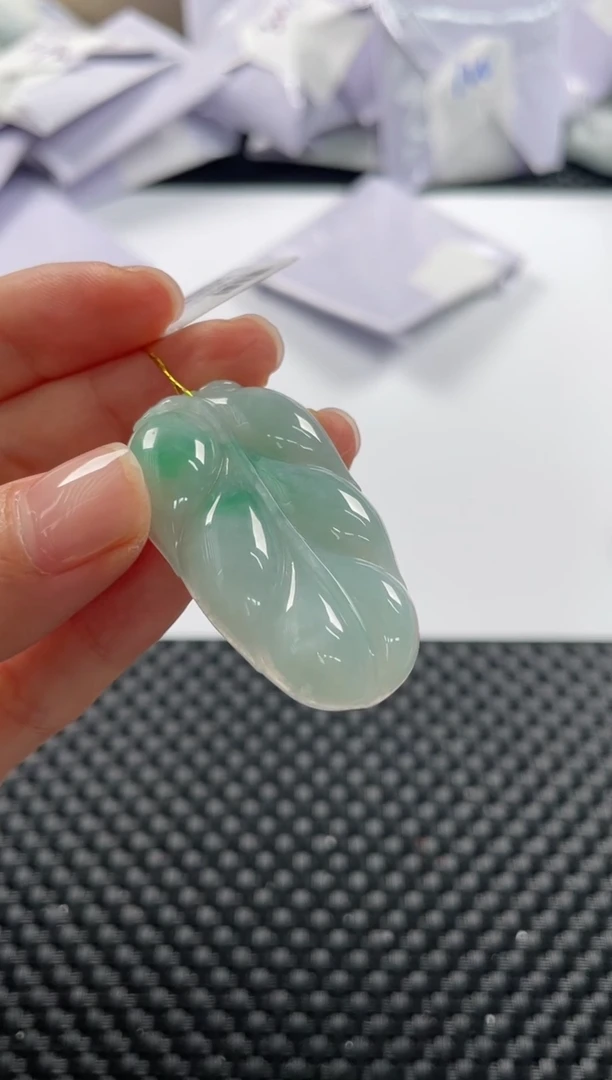 颈饰未镶嵌翡翠基地发货H 4021 叶子