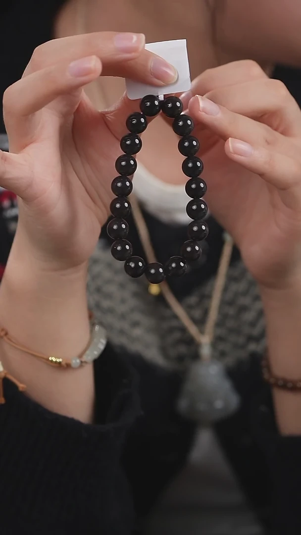 未镶嵌手链和田玉新疆皮山烟紫卡10mm手串多样性发一