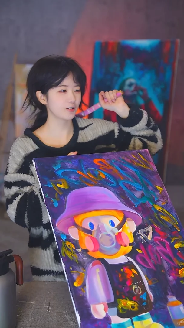 油画动**新大尺寸bob丙烯画纯手绘