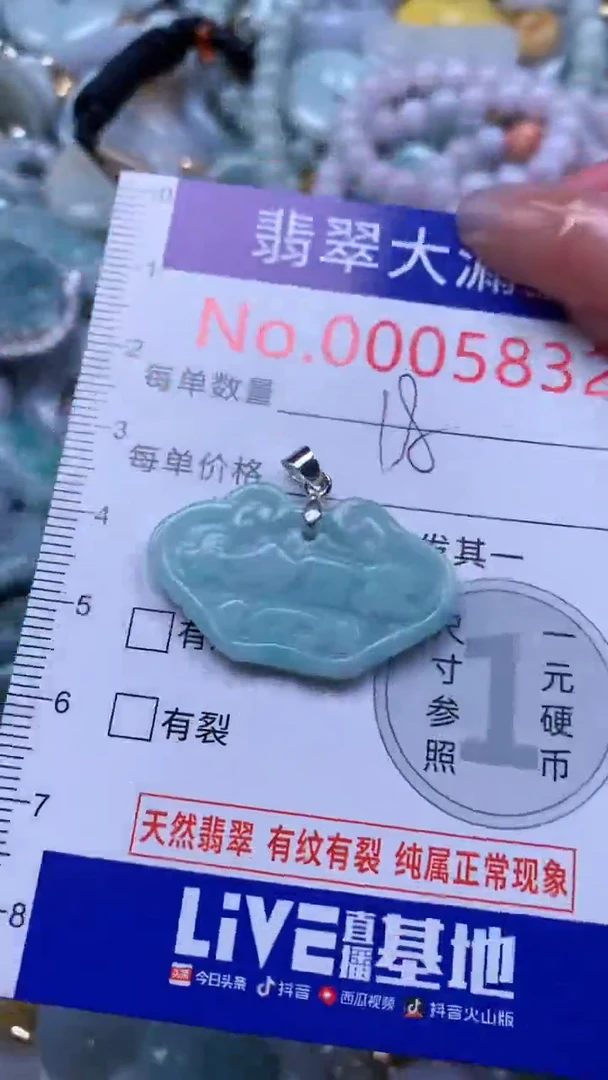 翡翠未镶嵌吊坠(不含链)5832