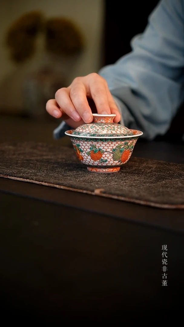 瓷片一点堂康熙五彩。。