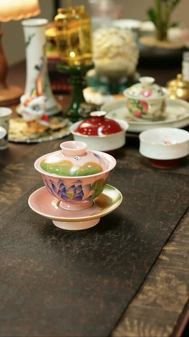 景德镇陶瓷杯碗柴烧多人