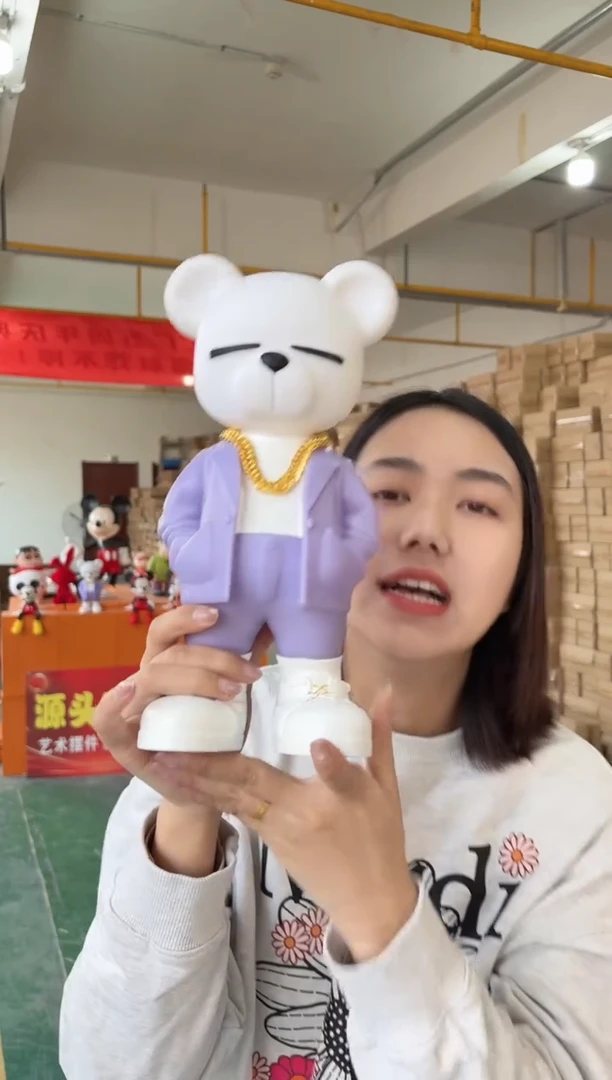 树脂暴富熊+项链