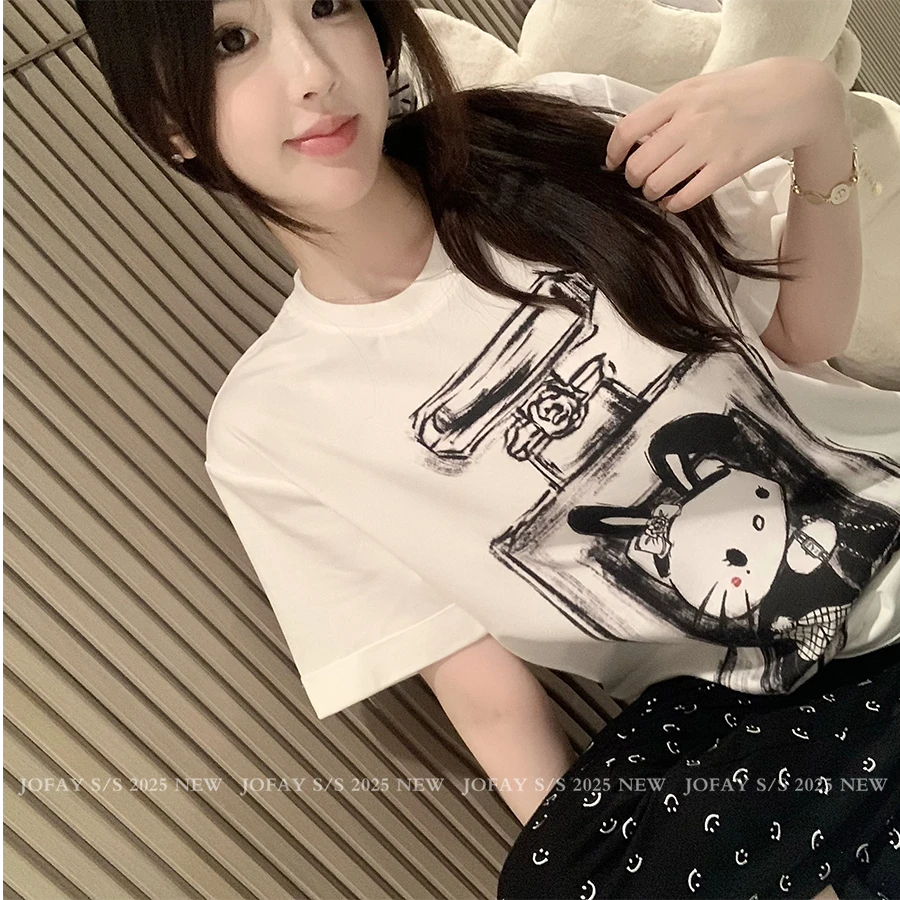 【CHASINGLIGHT】 “香水kitty”搞怪香水凯蒂猫印花T T0898