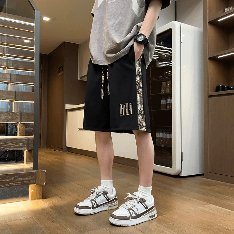 时尚街头男生短裤夏季爆款中国风五分裤男款新款中裤宽松潮流裤子