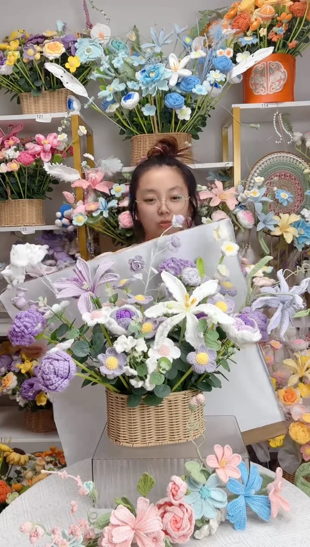 纯手工毛线花定制