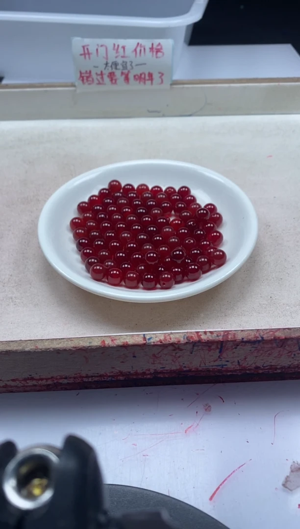 【闪购商品】南红玛瑙颈饰未镶嵌W1565鸽血红8mm*25颗