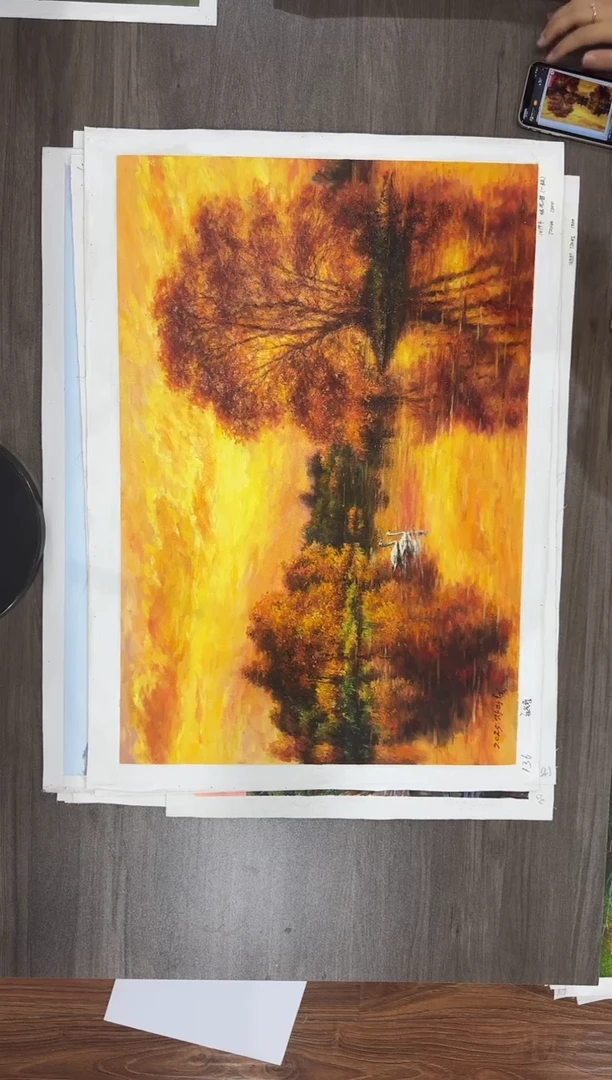 油画【149号】约50*70cm丨朝鲜原创纯手绘孤品油画丨顺丰包邮