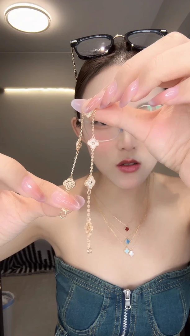 三醋酯纤维满钻玫瑰金--六花