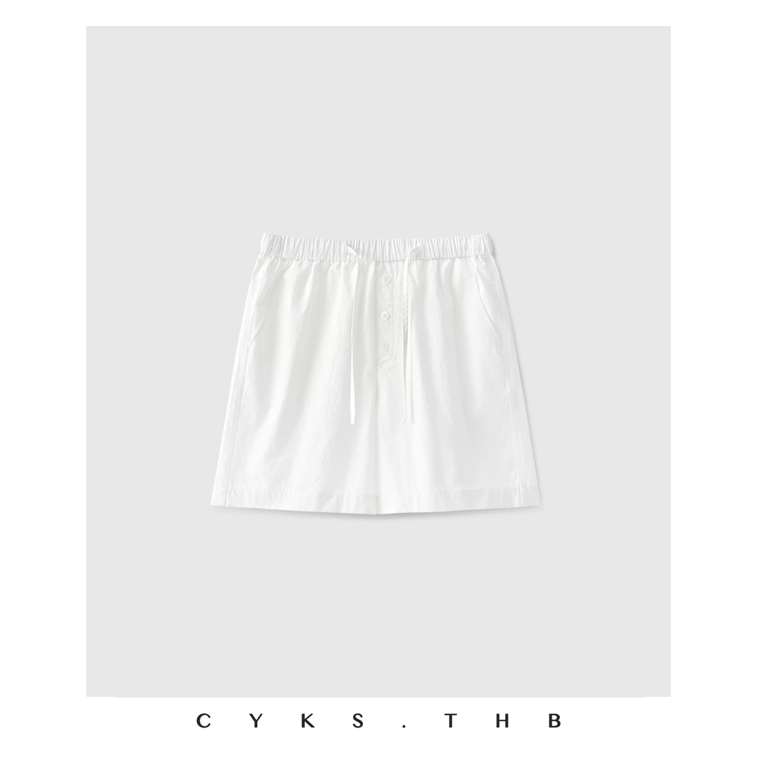 CYKS.THB | 极简ROW风酵洗棉A字贝壳扣三分半短裤