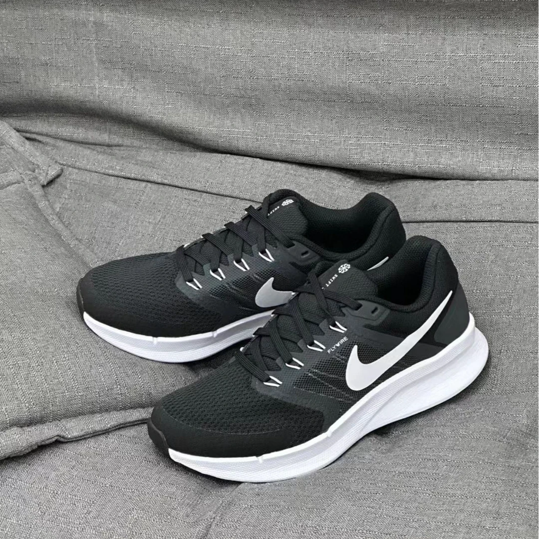 Nike耐克RUN SWIFT 3 男女款低帮黑色网面透气跑步运动鞋官方正品