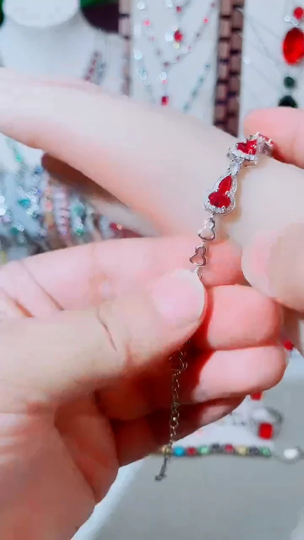 未镶嵌手链红宝石红宝石葫芦手链
