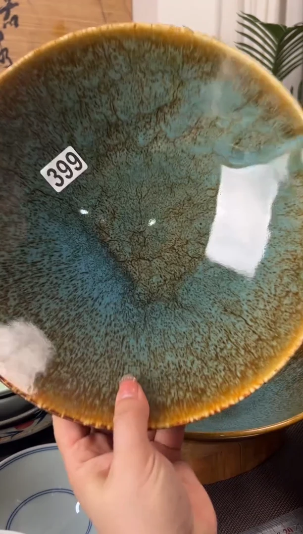 明舟福利窑变天目10.5寸小足深碗（单只装）