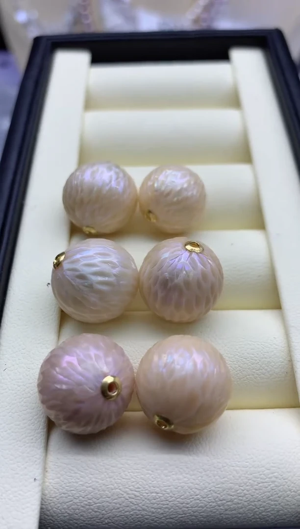 【闪购商品】淡水珍珠吊坠(不含链)18K金镶嵌多发其一