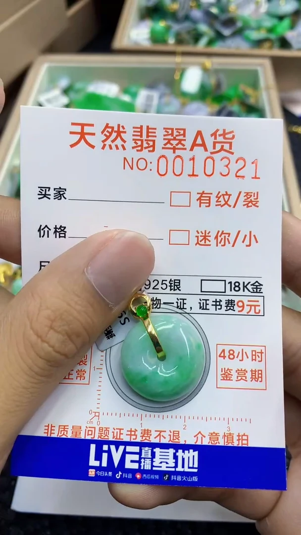 翡翠未镶嵌吊坠(不含链)             1