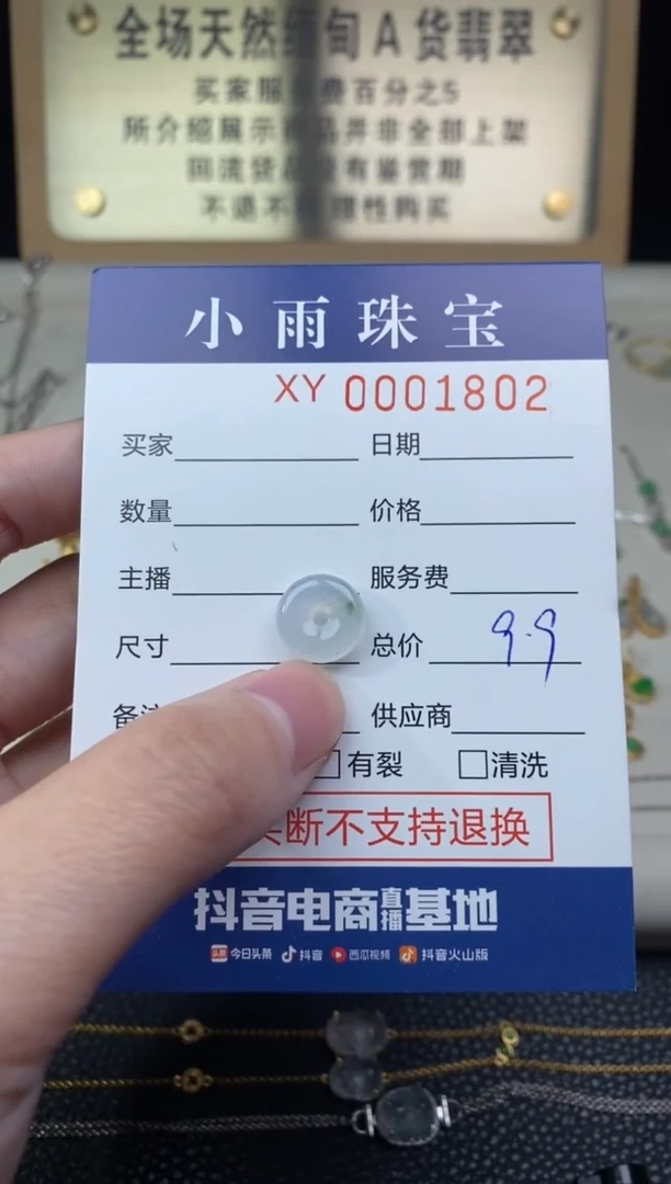 【闪购商品】翡翠颈饰未镶嵌平安扣