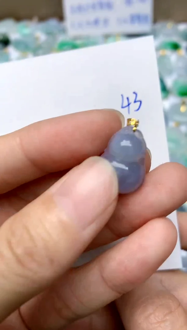 【闪购商品】翡翠颈饰18K金镶嵌43天然A货翡翠