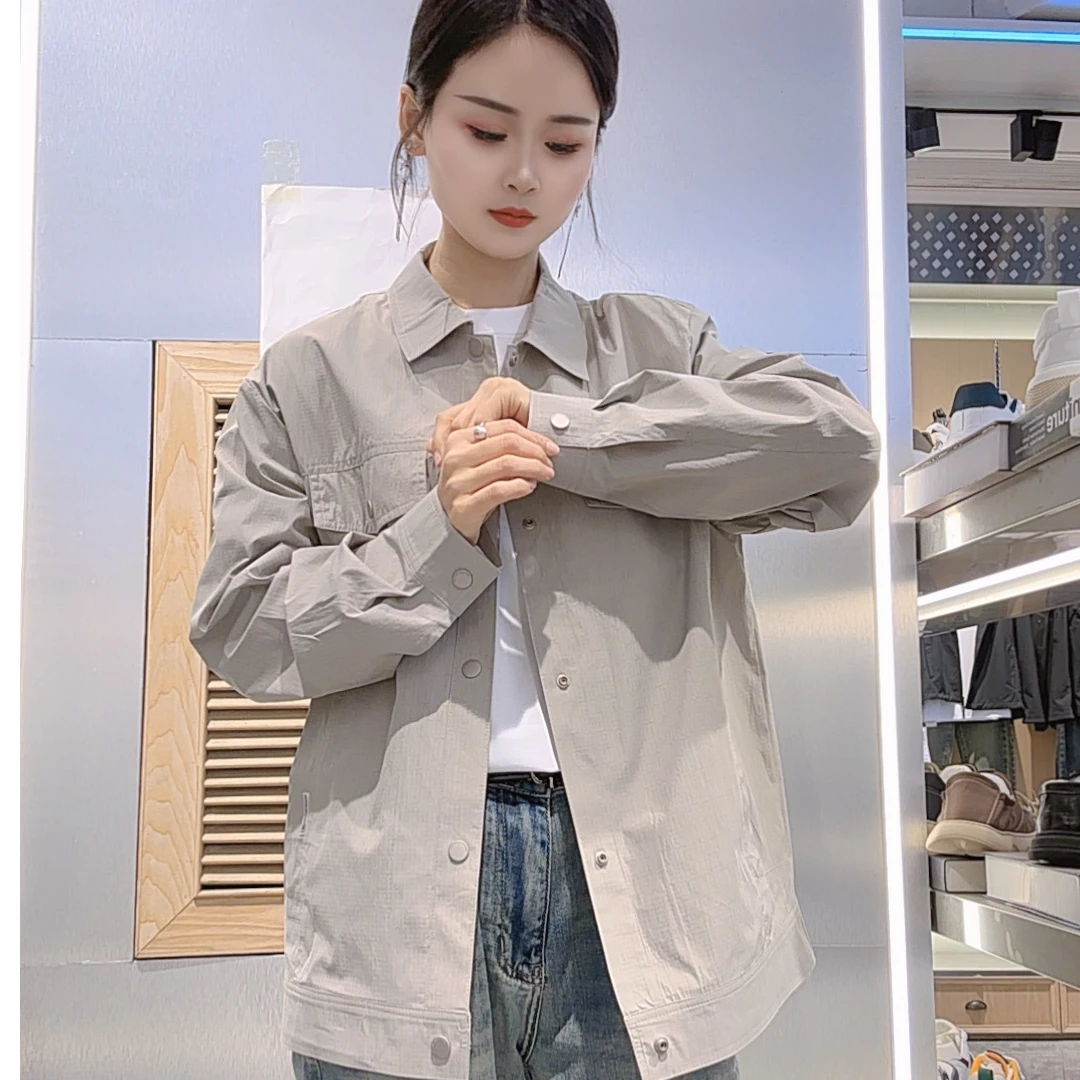 韩版春秋季翻领夹克宽松休闲潮流工装时尚感外套9625