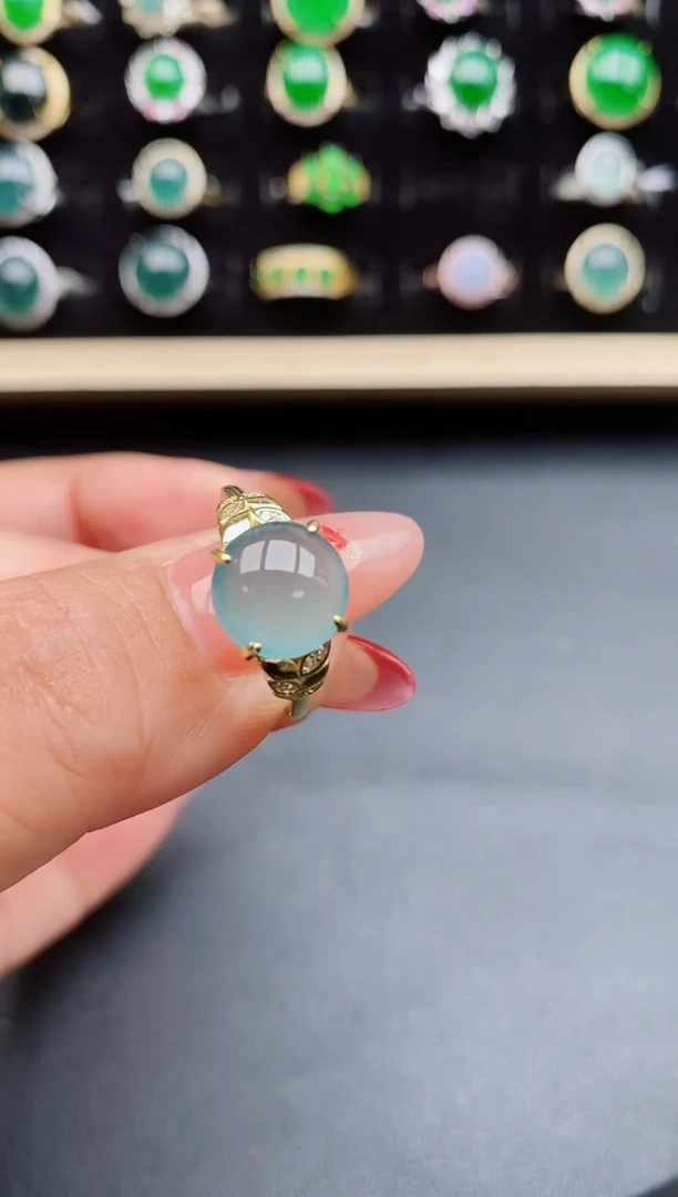 【闪购商品】翡翠戒指银S925镶嵌5808