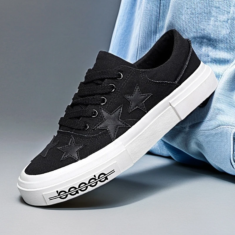 2025  新款薄款鞋男士男款百搭休闲运动春季系带帆布鞋透气爆款