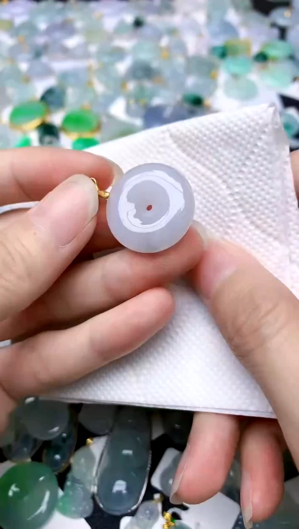 颈饰银S925镶嵌翡翠天然A货翡翠