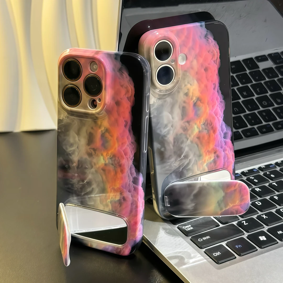 七彩祥云适用iPhone16Promax菲林手机壳华为oppo红米荣耀vivo硬壳