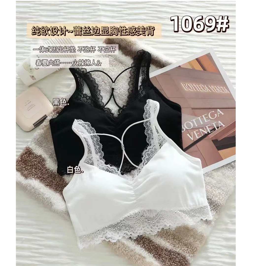睿夕【蕾丝边背心】时尚纯欲蕾丝背心
