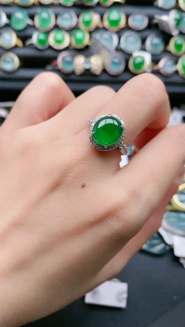 【闪购商品】翡翠戒指银S925镶嵌11111111