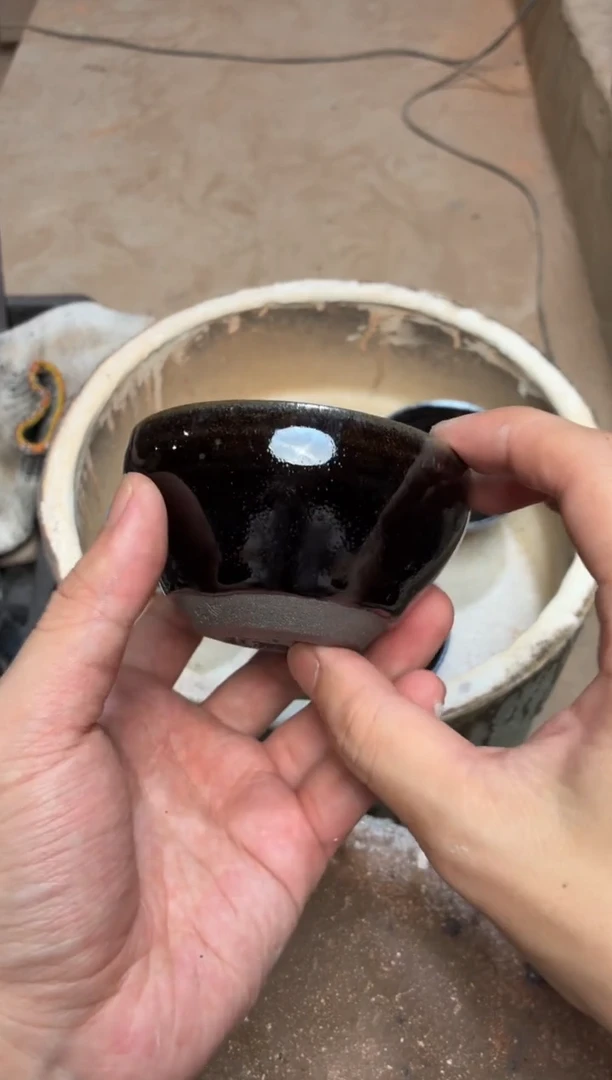 茶盏真柴烧建盏换点柴火