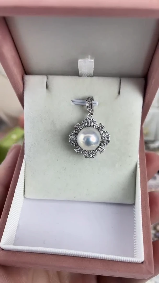 颈饰未镶嵌淡水珍珠05天然珍珠T家吊坠12-13