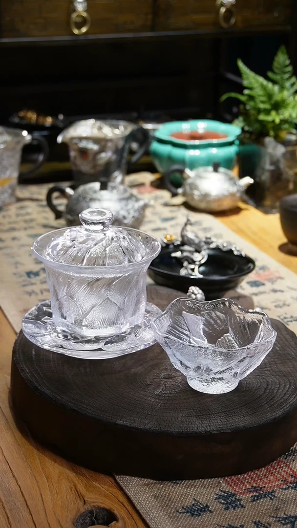 【闪购商品】福器艺术玄冰盖碗＋主人杯组合