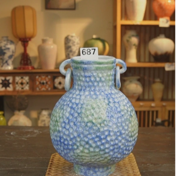 687景德镇手工陶瓷花瓶240x80