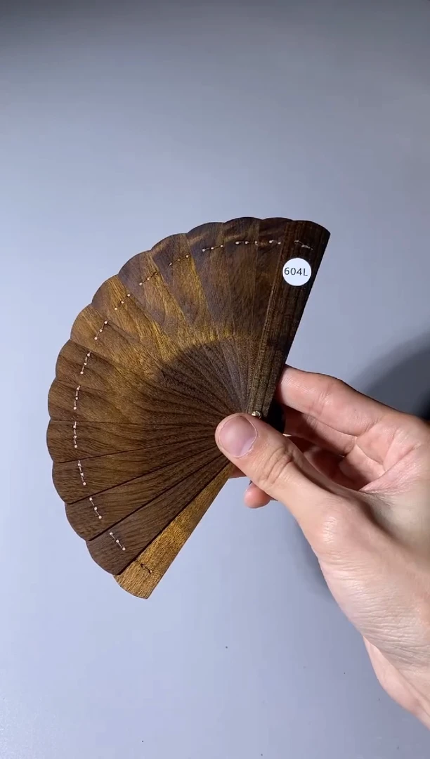【闪购商品】金丝楠木雕604号10cm阴沉金丝楠迷你扇