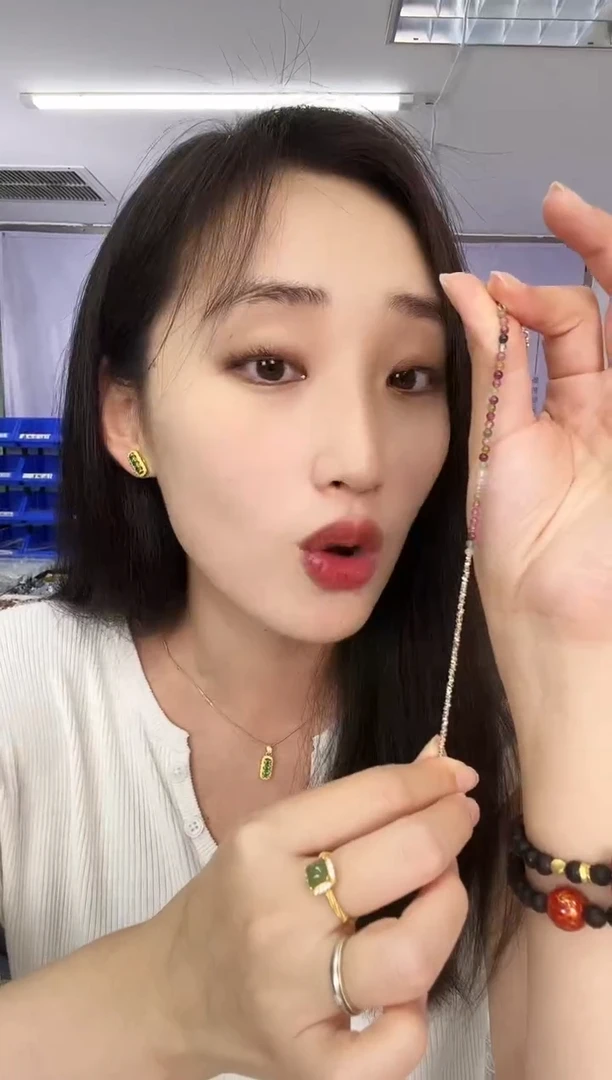 手链银S925镶嵌碧玺天然珠宝多样性发其一