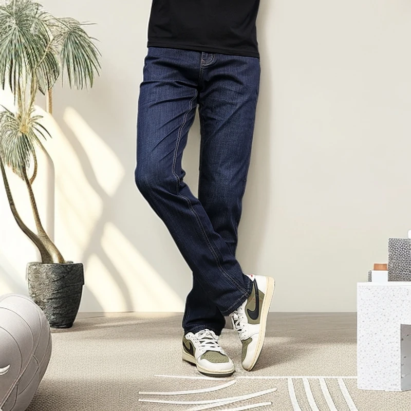 TERINELO/黛芮奈勒夏季轻奢牛仔裤男士弹力时尚休闲裤潮百搭商务