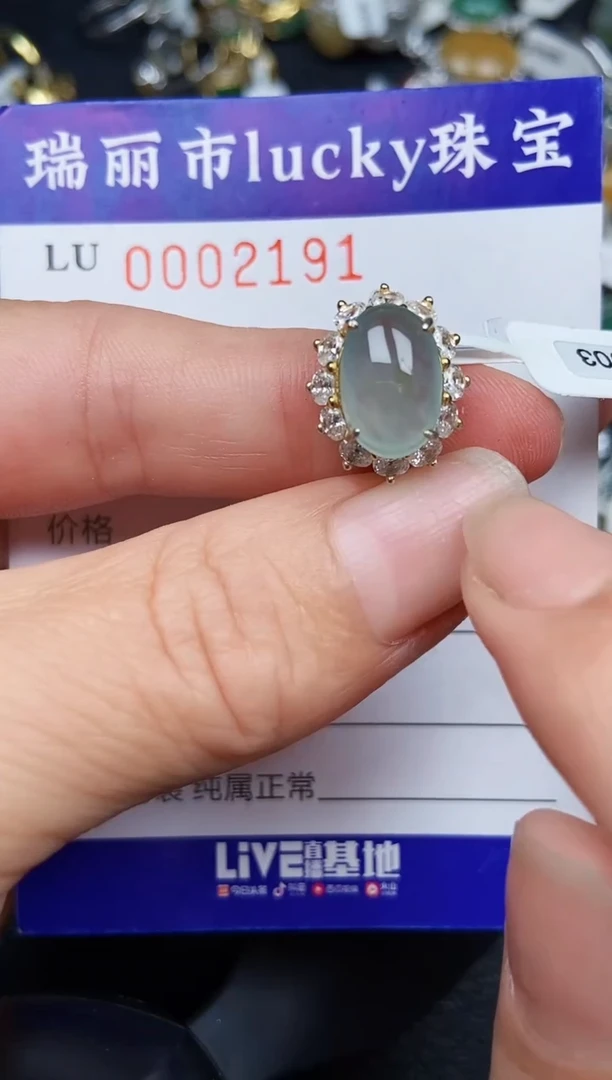 翡翠银S925镶嵌颈饰2191