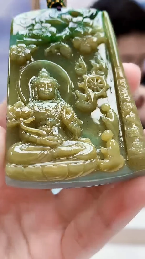 未镶嵌定制翡翠A****总4917lr-毛货挂件